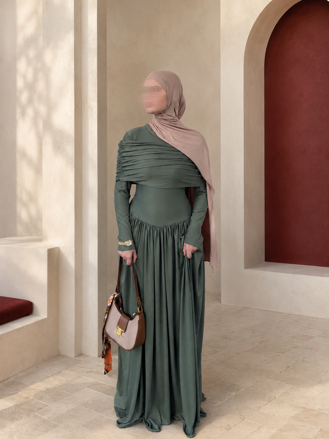 Robe Élégance Vert Sauge