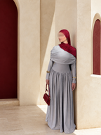 Robe Élégance Gris Perle