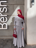 Robe Élégance Gris Perle