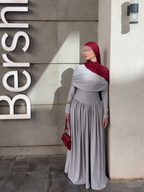 Robe Élégance Gris Perle