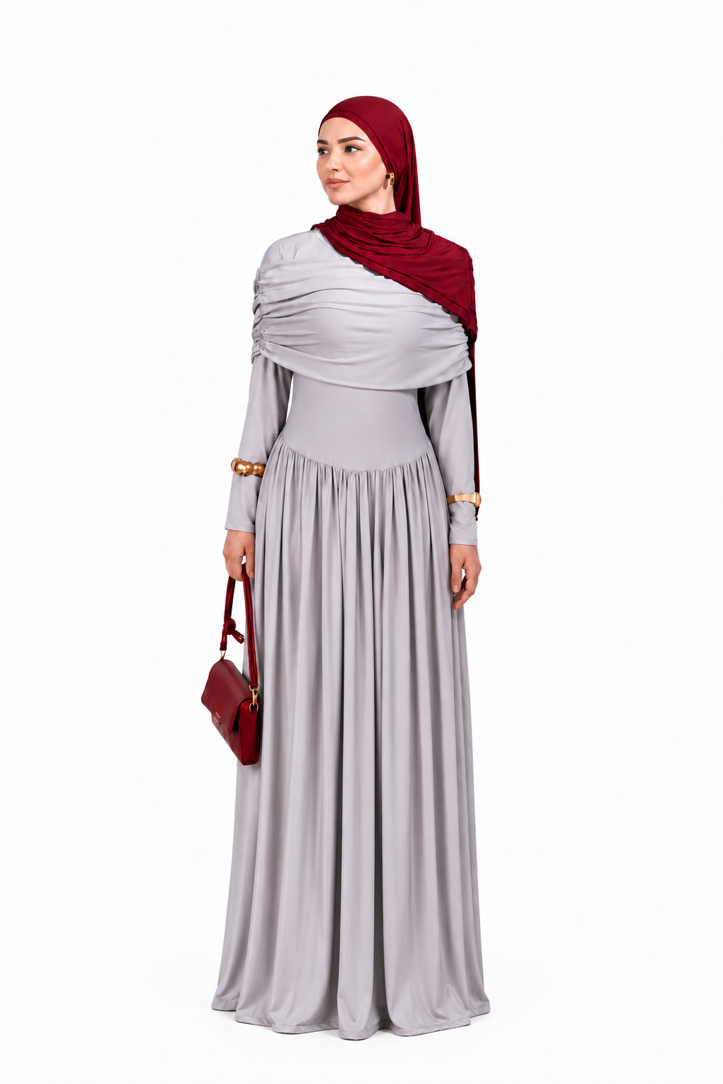 Robe Élégance Gris Perle