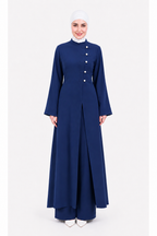 Ensemble Long Élégant HULLA – Bleu Marine