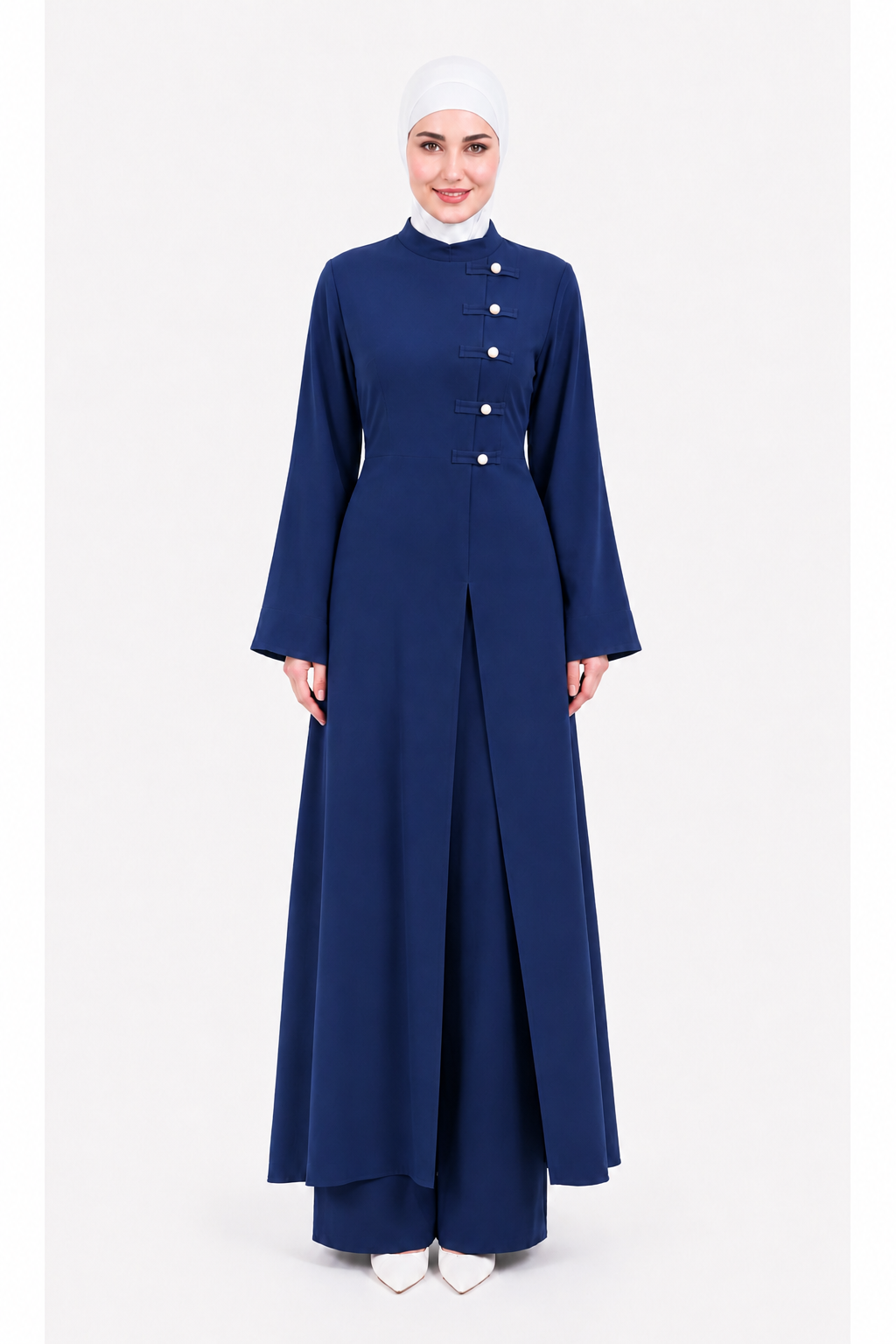 Ensemble Long Élégant HULLA – Bleu Marine